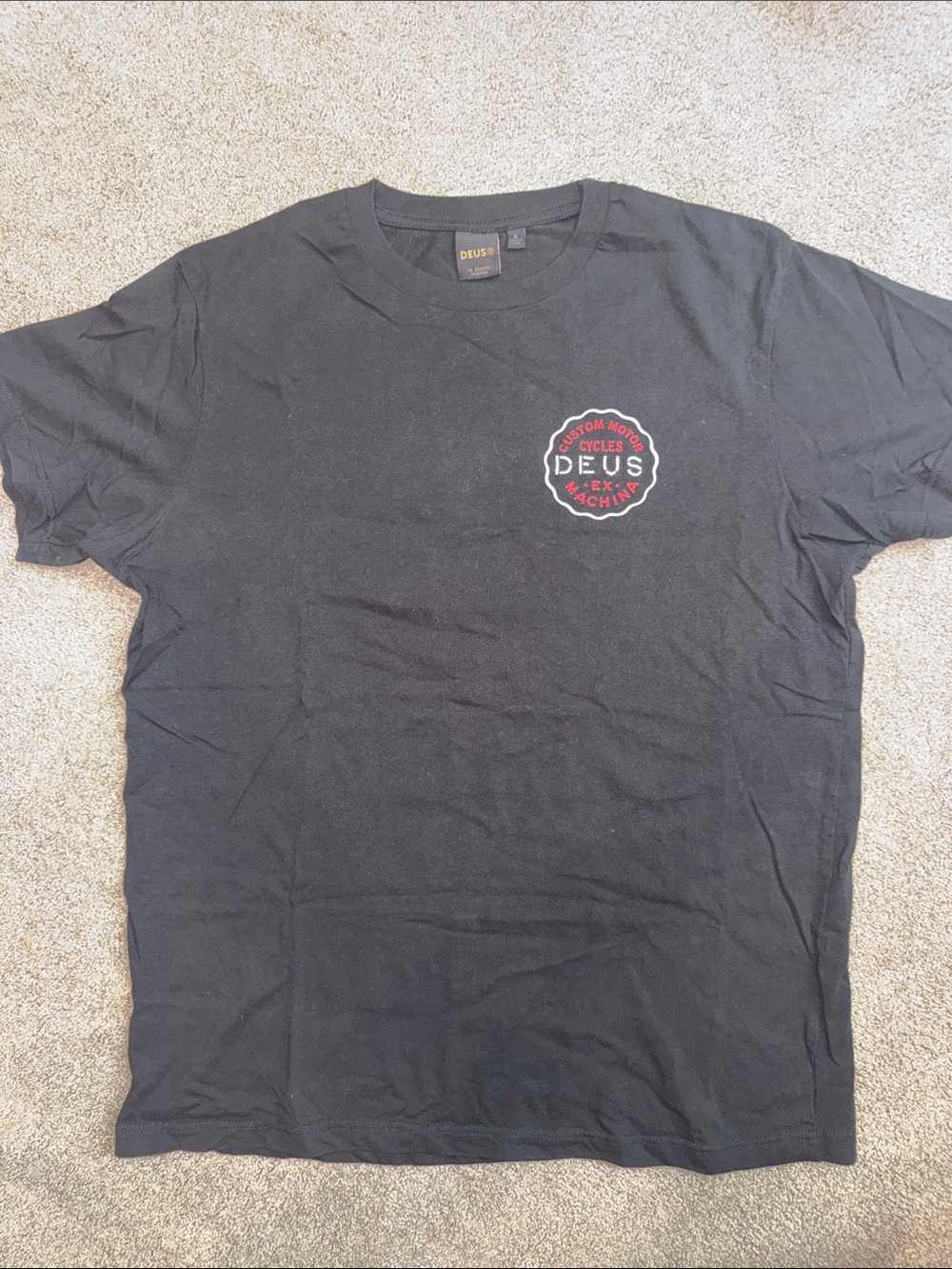 Deus Ex Machina Motor Cycles T Shirt Large 23” ptp Temple Bali Indonesia